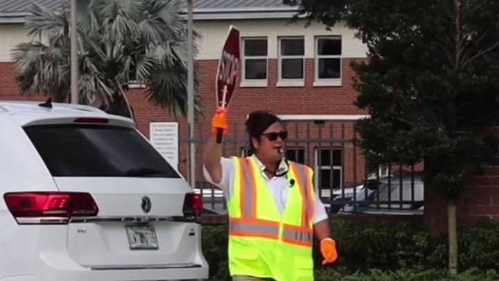 Florida crossing guards navigate unpredictable weather to keep students safe
