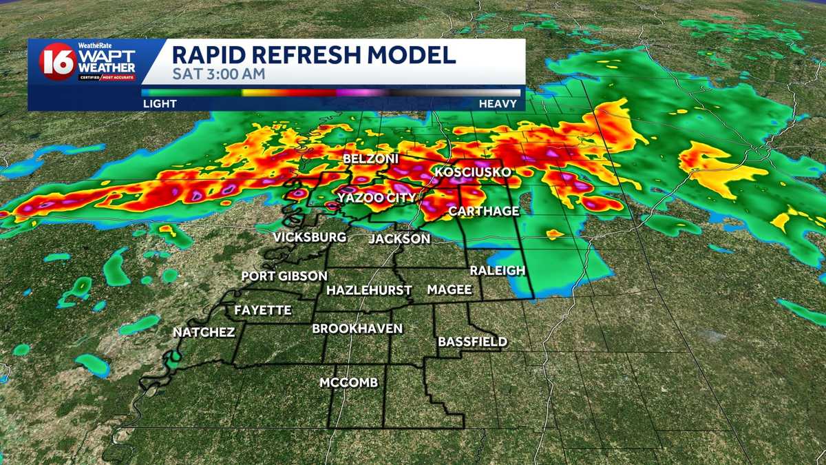 Mississippi braces for late-night storms after a month of calm weather