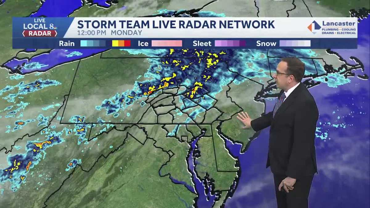 Impact: scattered showers and possibly strong to severe thunderstorms Monday