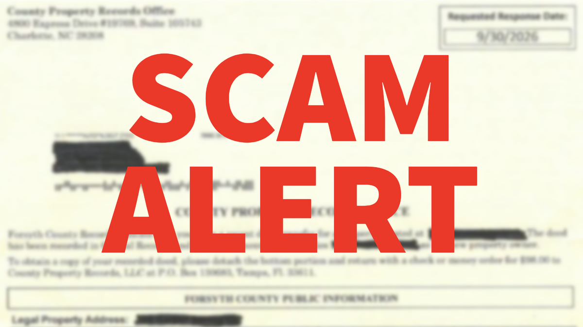 Scam alert: Forsyth County residents concerned over false mail from records office
