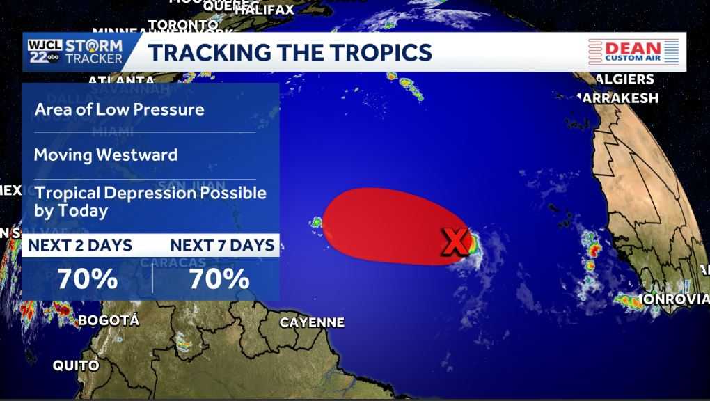 70% chance of tropical development in the Atlantic