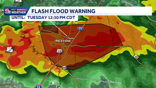 Flood risk growing for the Northshore, River Parishes, Southern Mississippi today
