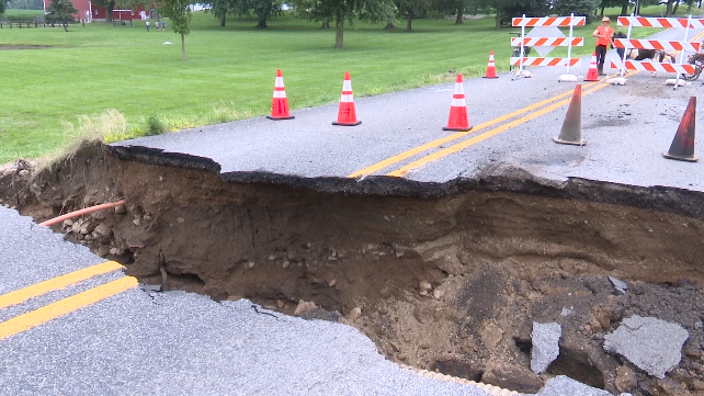 Flooding over Fourth of July weekend leaves massive Indiana sinkhole