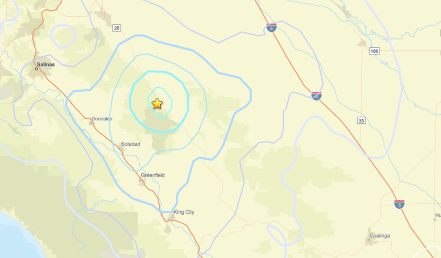 3.9-magnitude earthquake shakes parts of San Benito, Monterey counties
