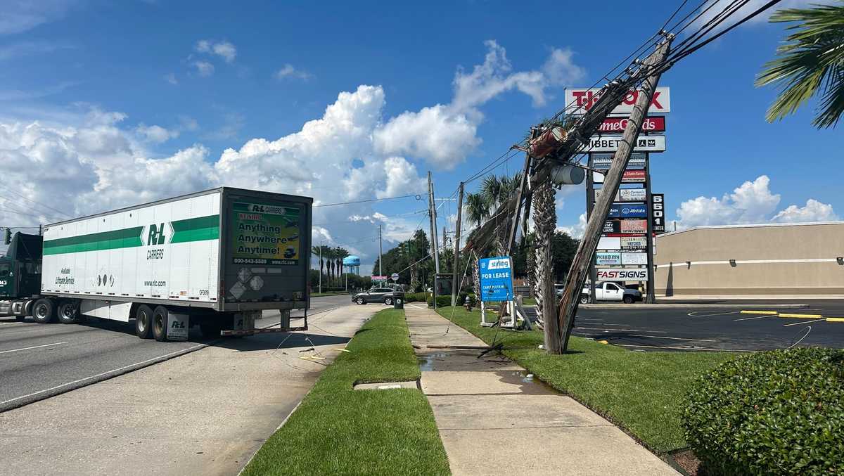 18-wheeler strikes power pole, knocks out power to 650 Entergy customers in Metairie