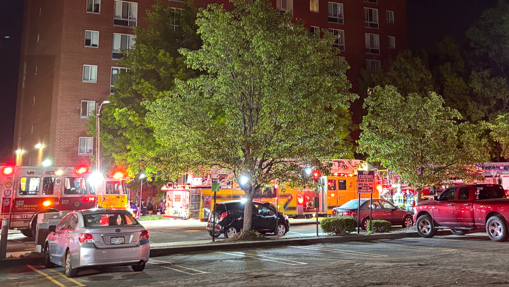 Fire at senior-living apartment building sends 4 to the hospital