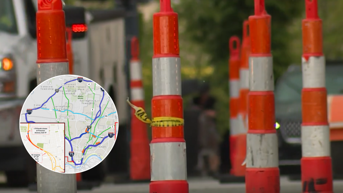 I-75 South to close this weekend for Linn Street Bridge construction - WLWT