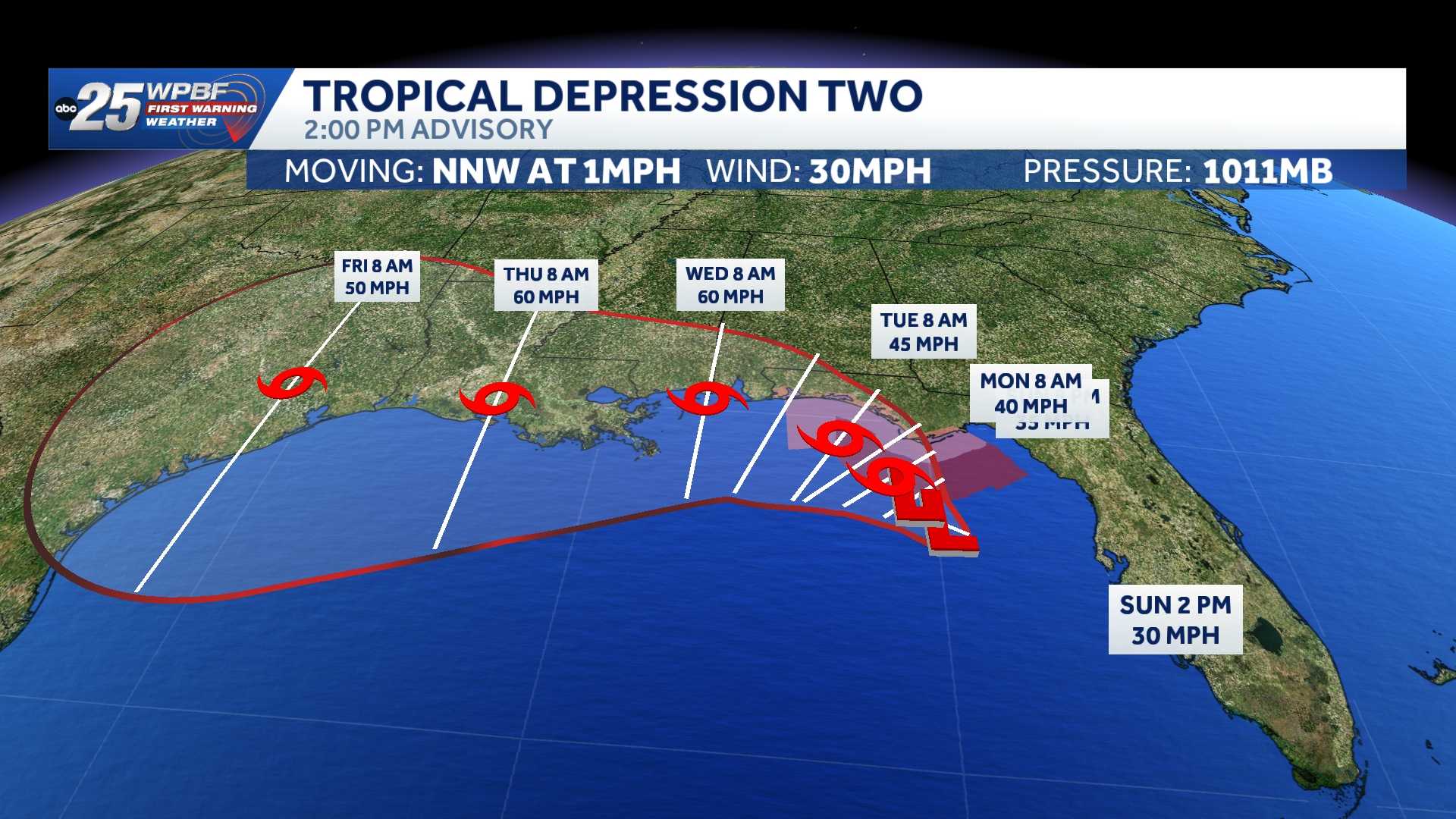 Tropical Depression Two forms off Florida’s Gulf Coast