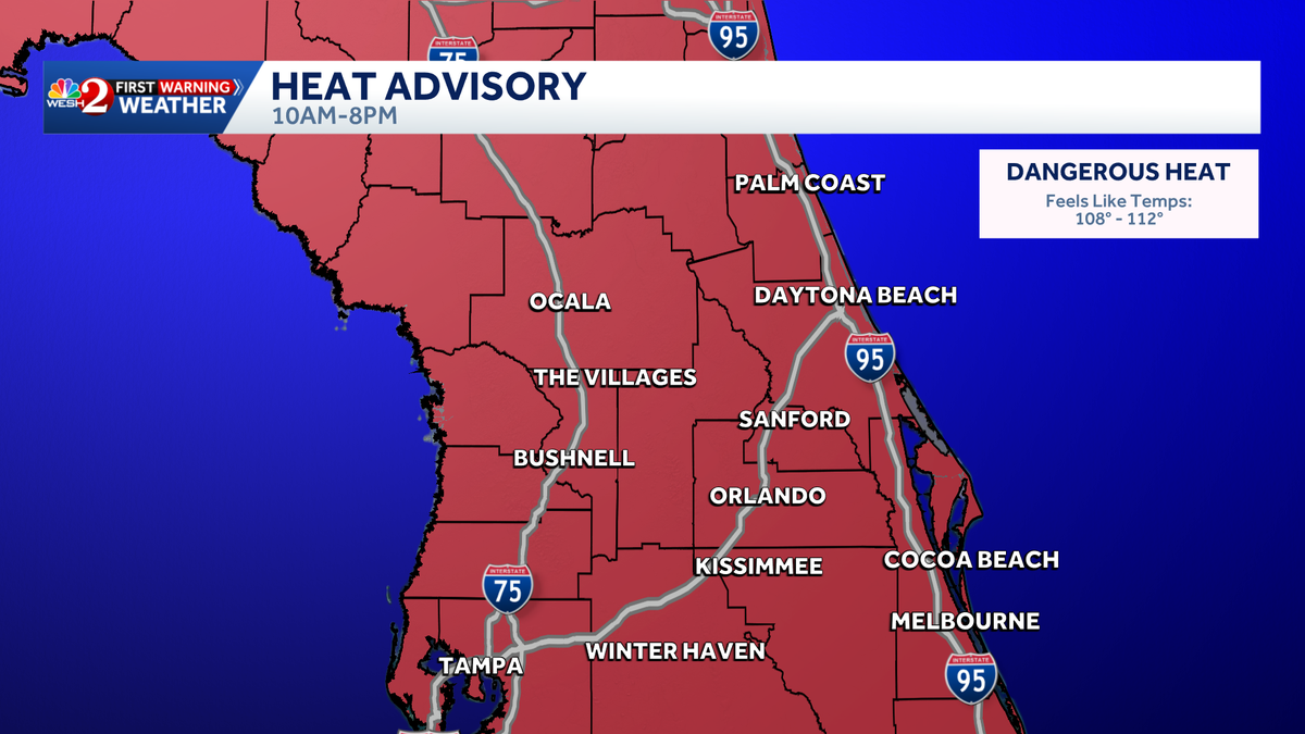 Impact Weather: Central Florida heat index tops 100 degrees