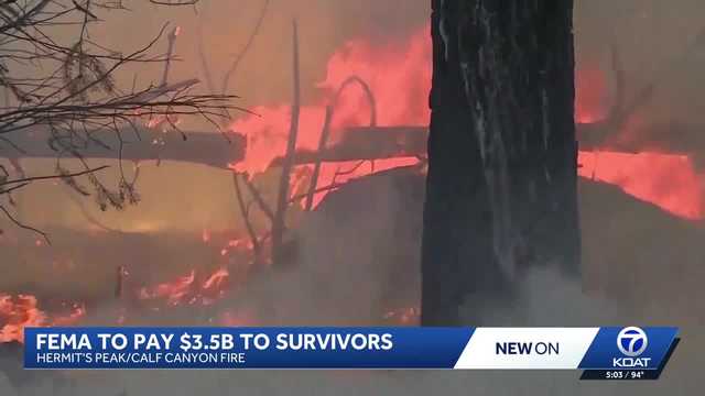 FEMA to pay more than $3.5B to survivors of the Hermit's Peak-Calf Canyon Fire in New Mexico