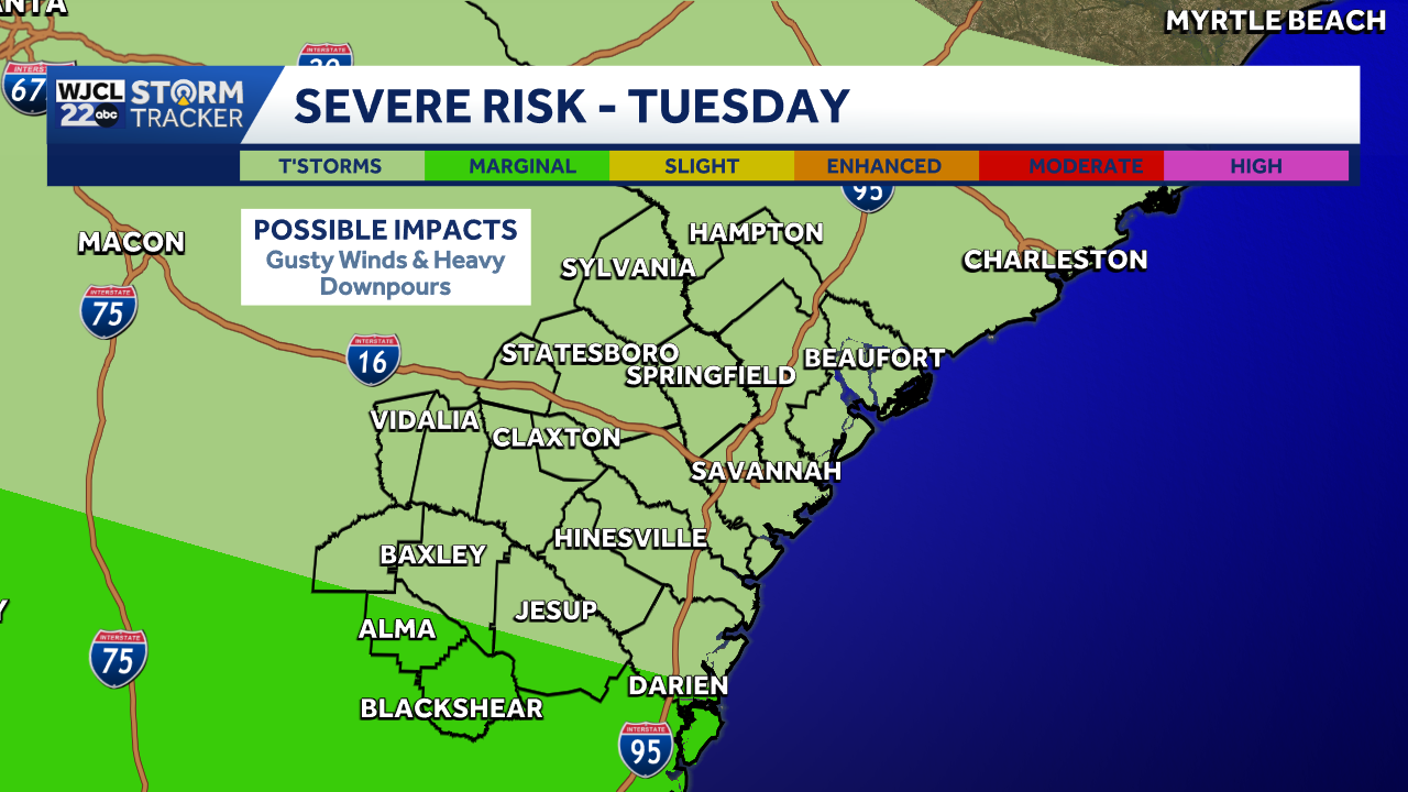 Isolated showers & t-storms possible for Southeast Georgia and the ...