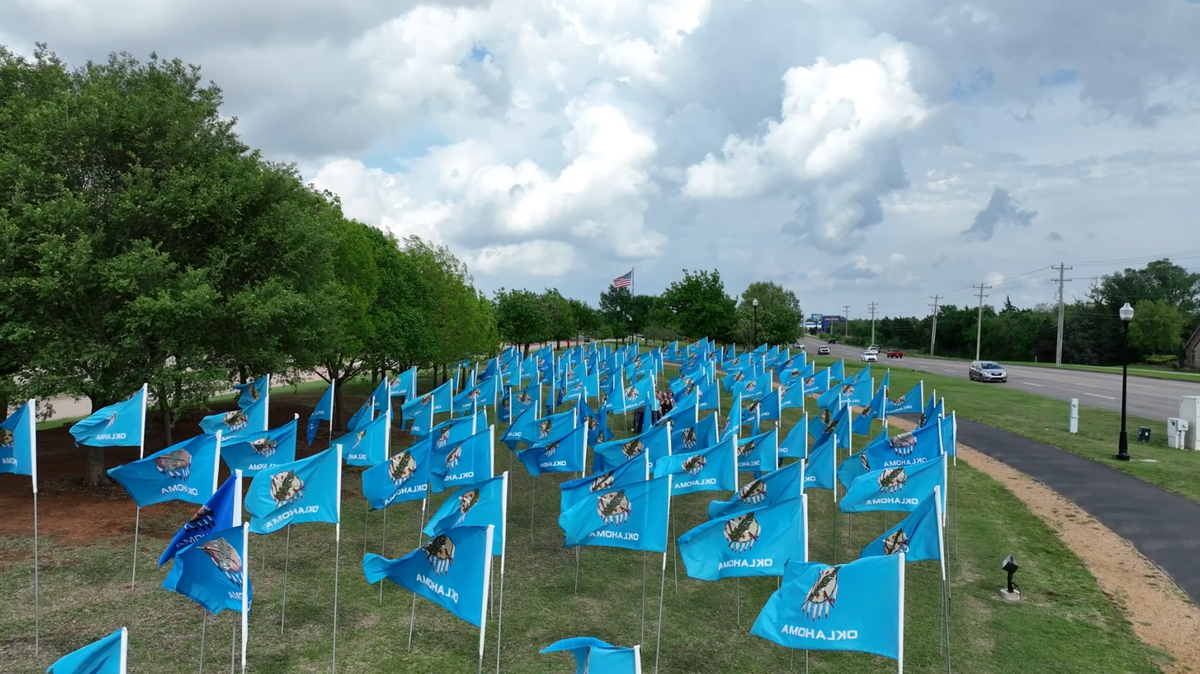 University displays flags to honor OKC bombing victims