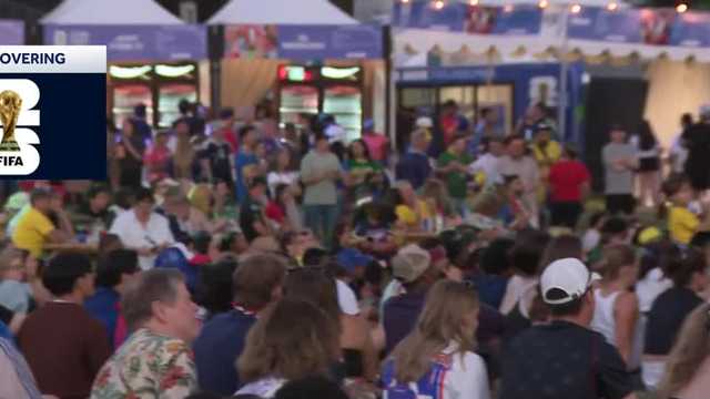 Fans celebrate Brazil-Haiti World Cup match at Philadelphia watch party