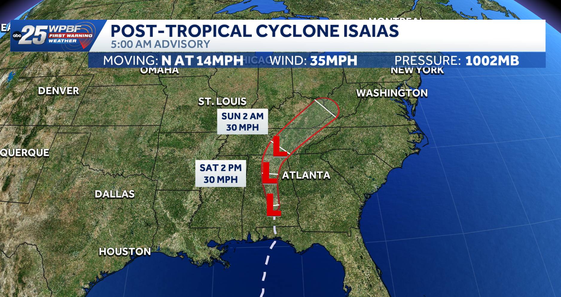 Pc Post Map Tracking Isaias: Computer models and maps - WPBF