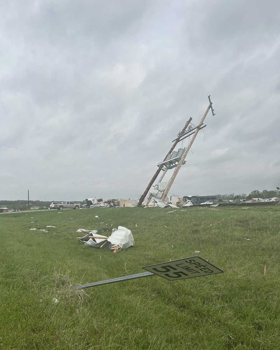 PHOTOS: Damage in Hillsdale, Kansas, after tornado-warned storm