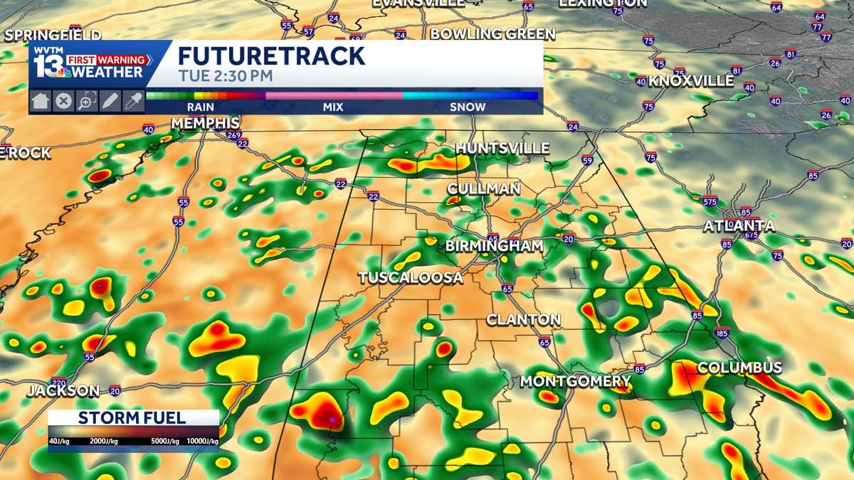 Alabama forecast: Rounds of rain and some strong storms possible - WVTM