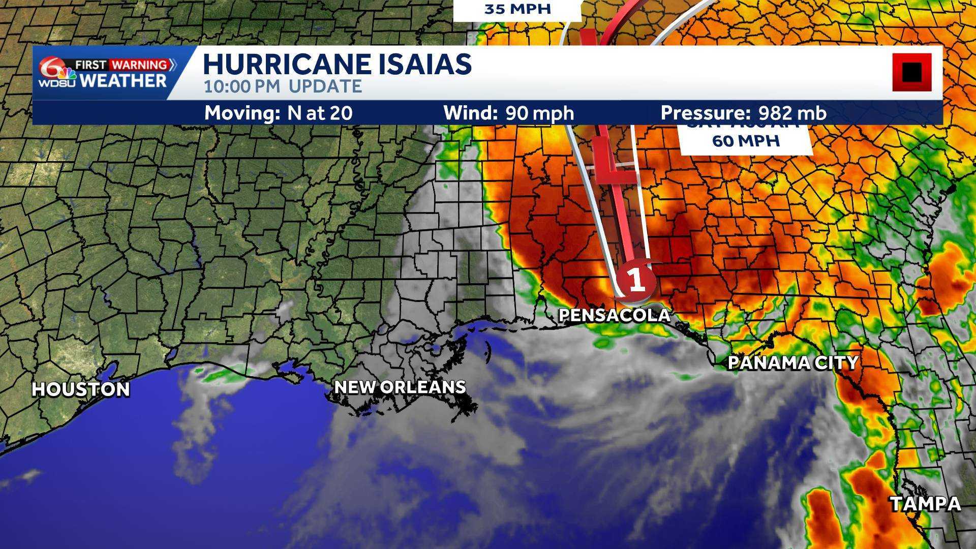 Isaias weakens to post-tropical cyclone after making landfall near Destin, Florida