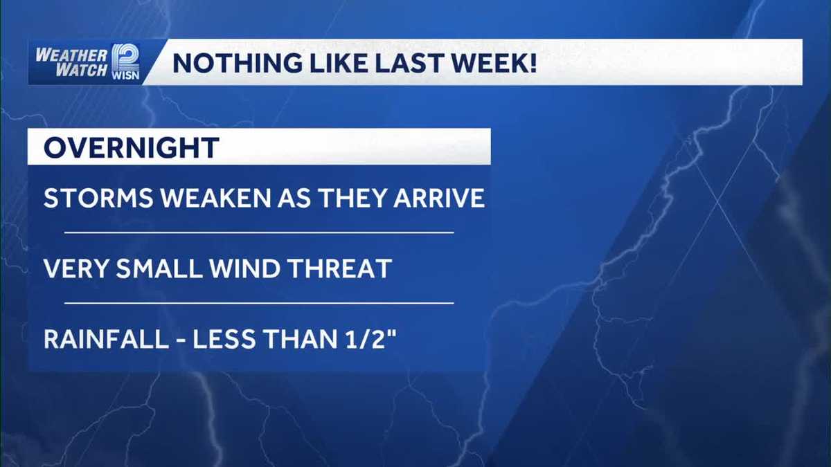 Storms to move into southeast Wisconsin overnight