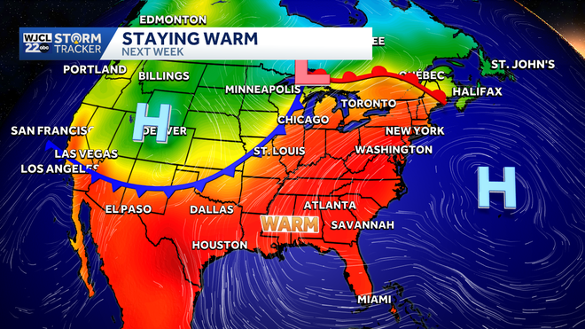 Warmer weather continues next week for Southeast Georgia and the Lowcountry
