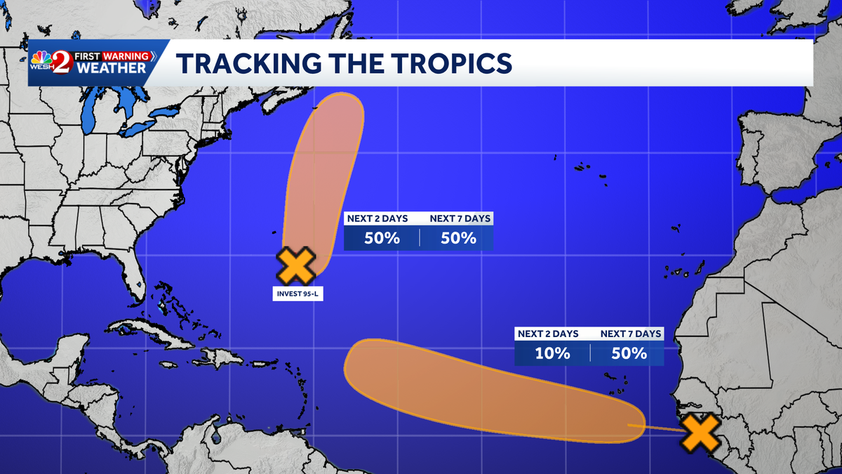 NHC monitoring 2 Atlantic systems for tropical development
