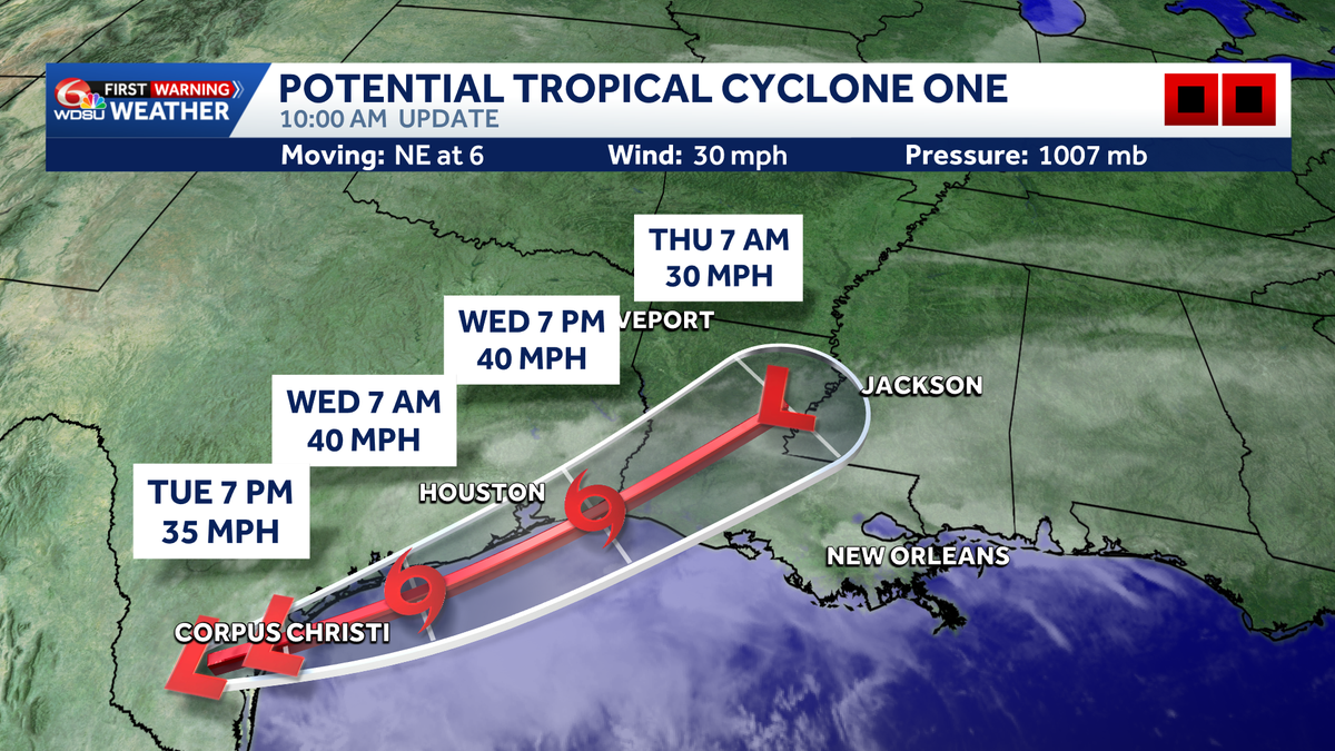 Invest 90L will bring multiday tropical flood threat to Louisiana What you need to know  WDSU