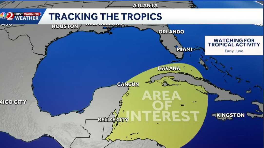 Model shows possible tropical weather forming in Caribbean Sea