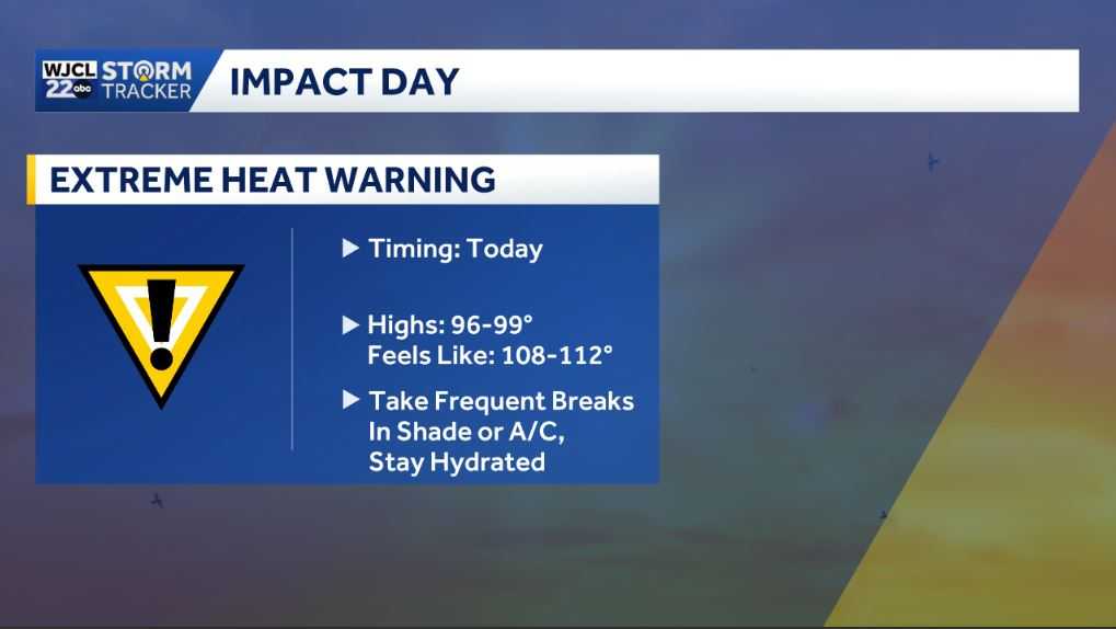 Savannah heat advisory: feels-like temps near 108° - WJCL