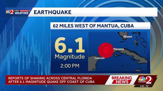 Earthquake hits near Cuba, felt across Florida