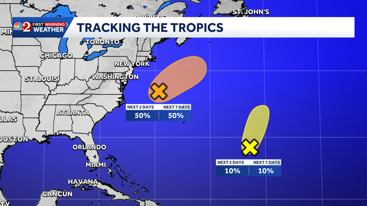 NHC tags new area of interest in Atlantic