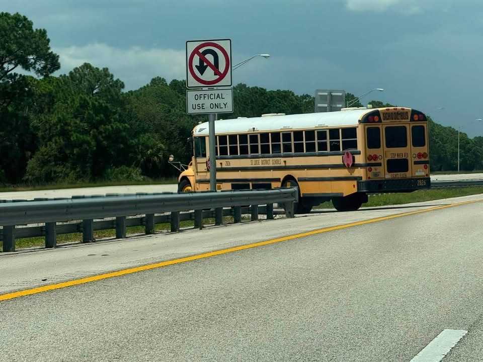 St. Lucie County school bus driver faces disciplinary action for illegal U-turn