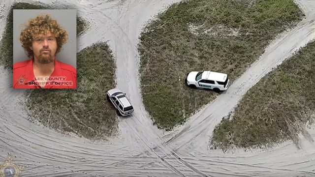 Man accused of leading Lee County deputies on chase through woods with children inside vehicle