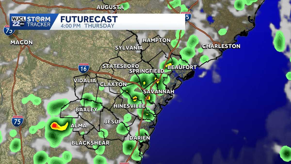 A few thunderstorms possible Thursday, plus the forecast for the lunar eclipse in the Savannah area