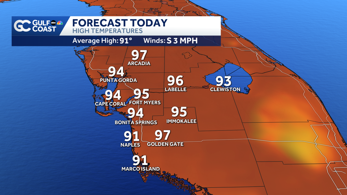 Scorching hot with scattered downpours and storms Monday