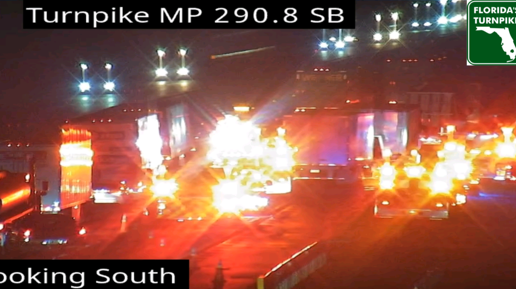 Crash involving multiple semi-trucks slows Florida's Turnpike traffic in Leesburg