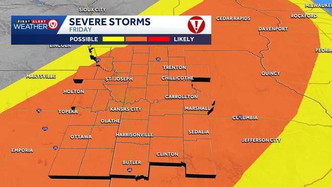 Weather: Kansas City could see strong severe thunderstorms Friday