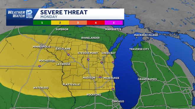 Strong storm chances build early this week in southeast Wisconsin
