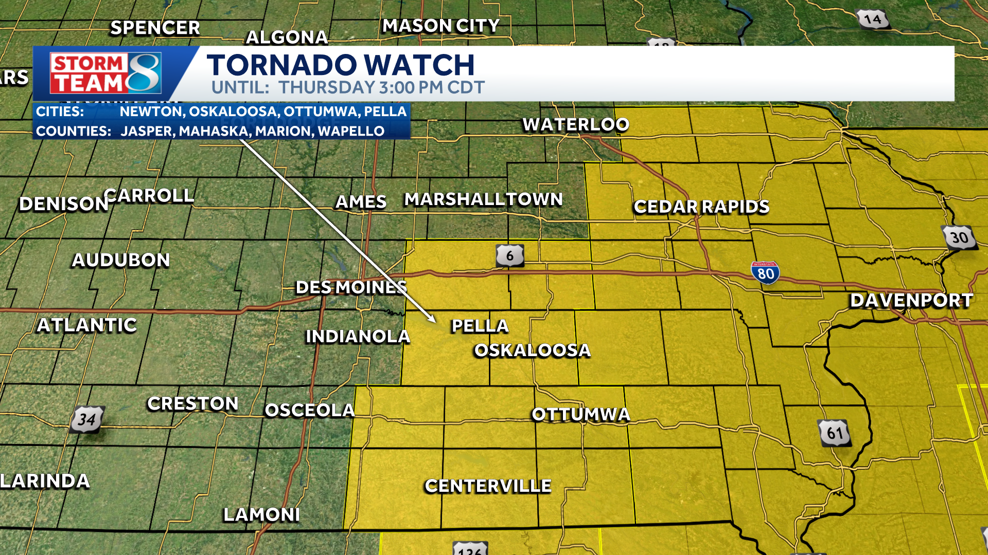 Iowa weather: Severe storms push across the state - KCCI