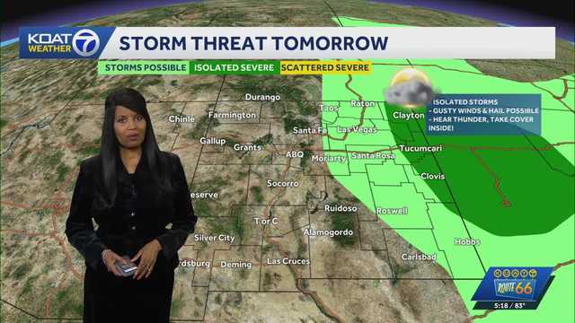 Scattered storms for Eastern New Mexico Friday evening