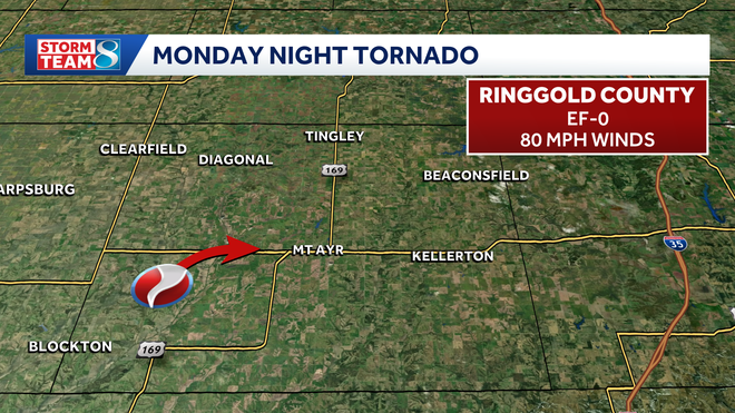 25 tornadoes confirmed so far in Iowa from recent storms
