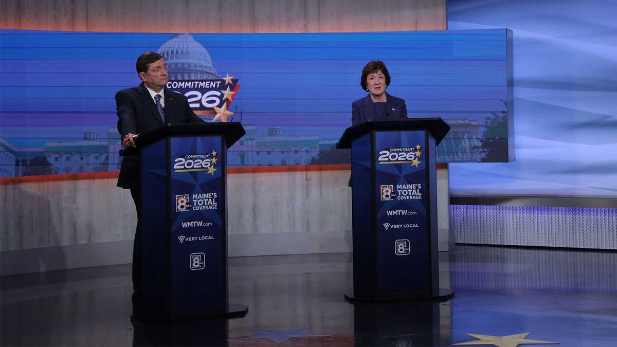Collins and Jackson clash over policy claims in Maine Senate debate