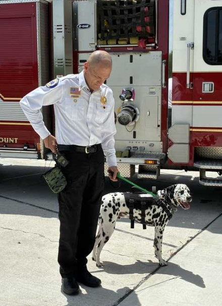 'You just become a more open person': Martin County Fire Rescue gets therapy dog to help with stress