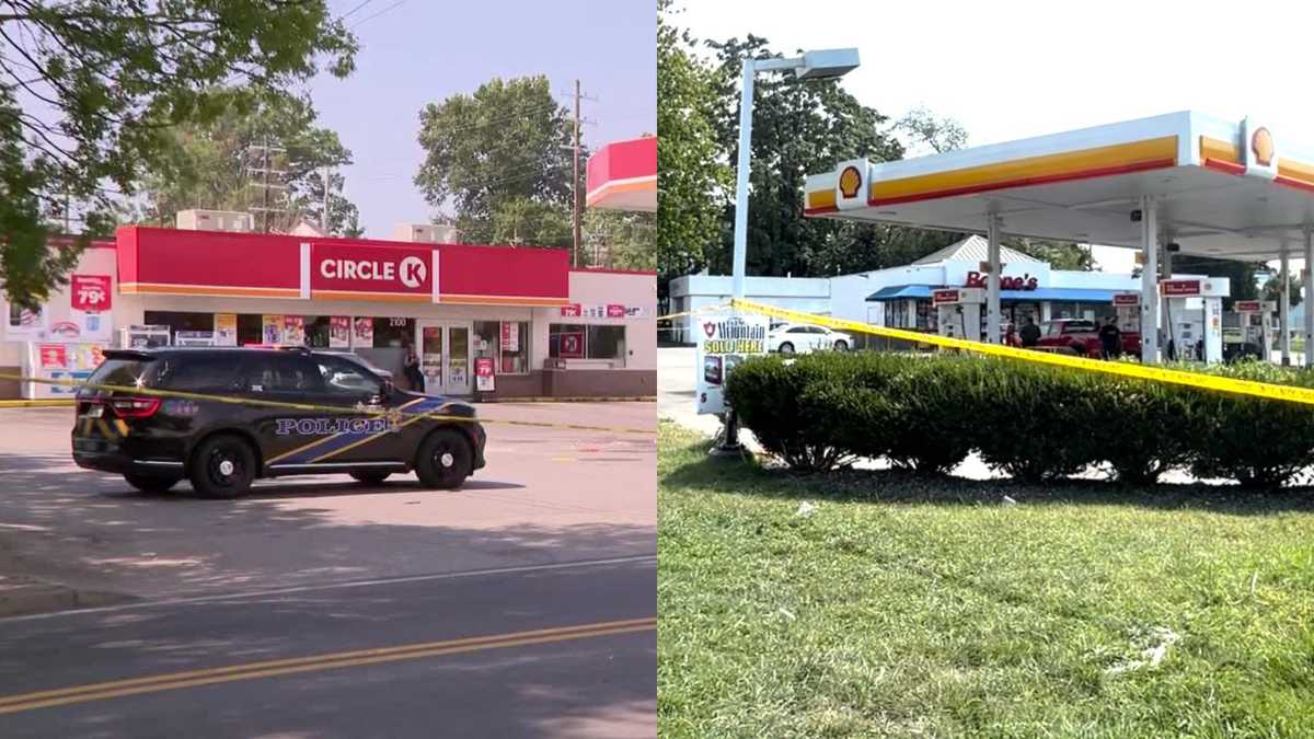 LMPD: 2 men found shot outside separate Portland gas stations; person detained