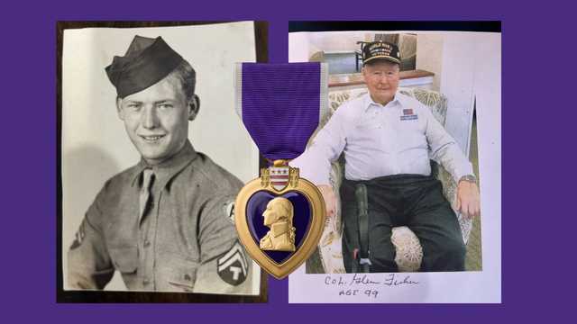 99-year-old World War II veteran finally receives Purple Heart