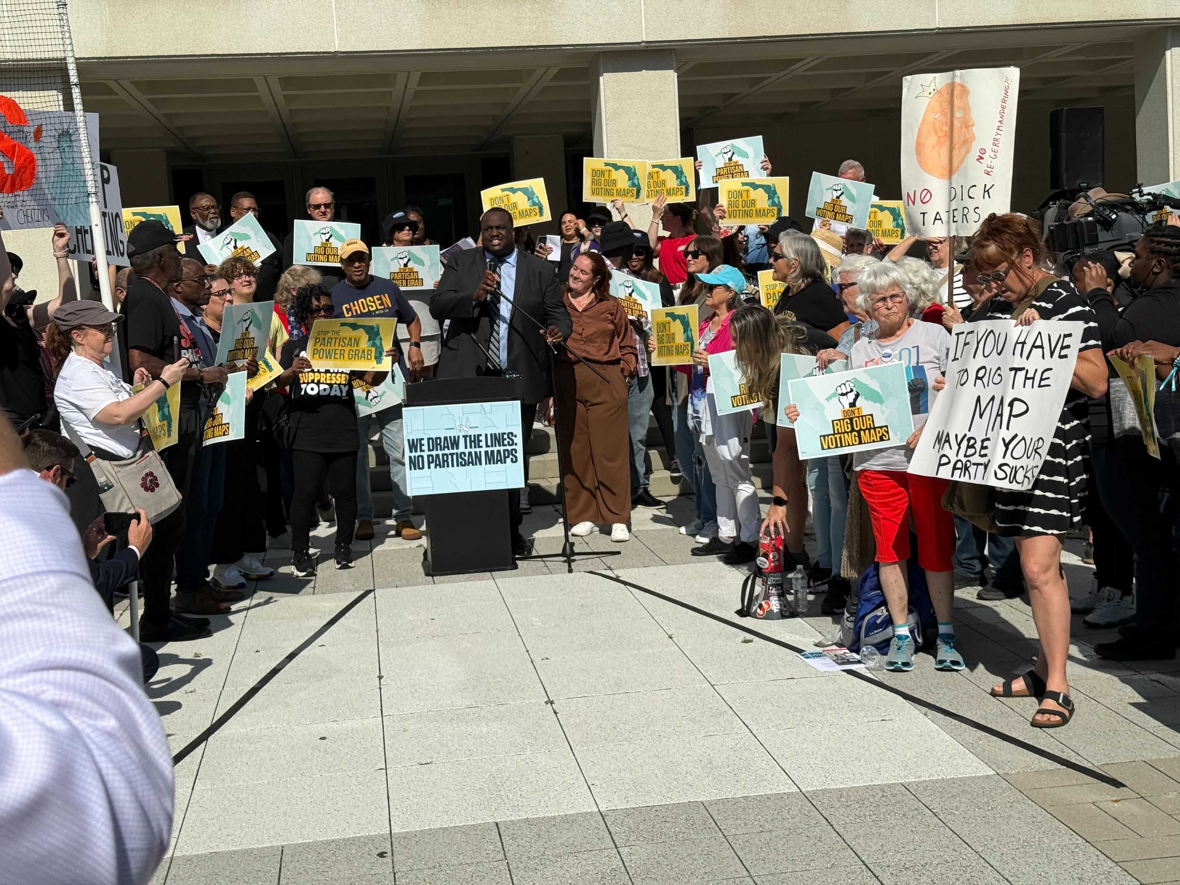 VIDEO: Protest at Florida State Capitol over DeSantis’ proposed congressional redistricting map