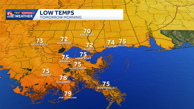 tonight's low temperatures