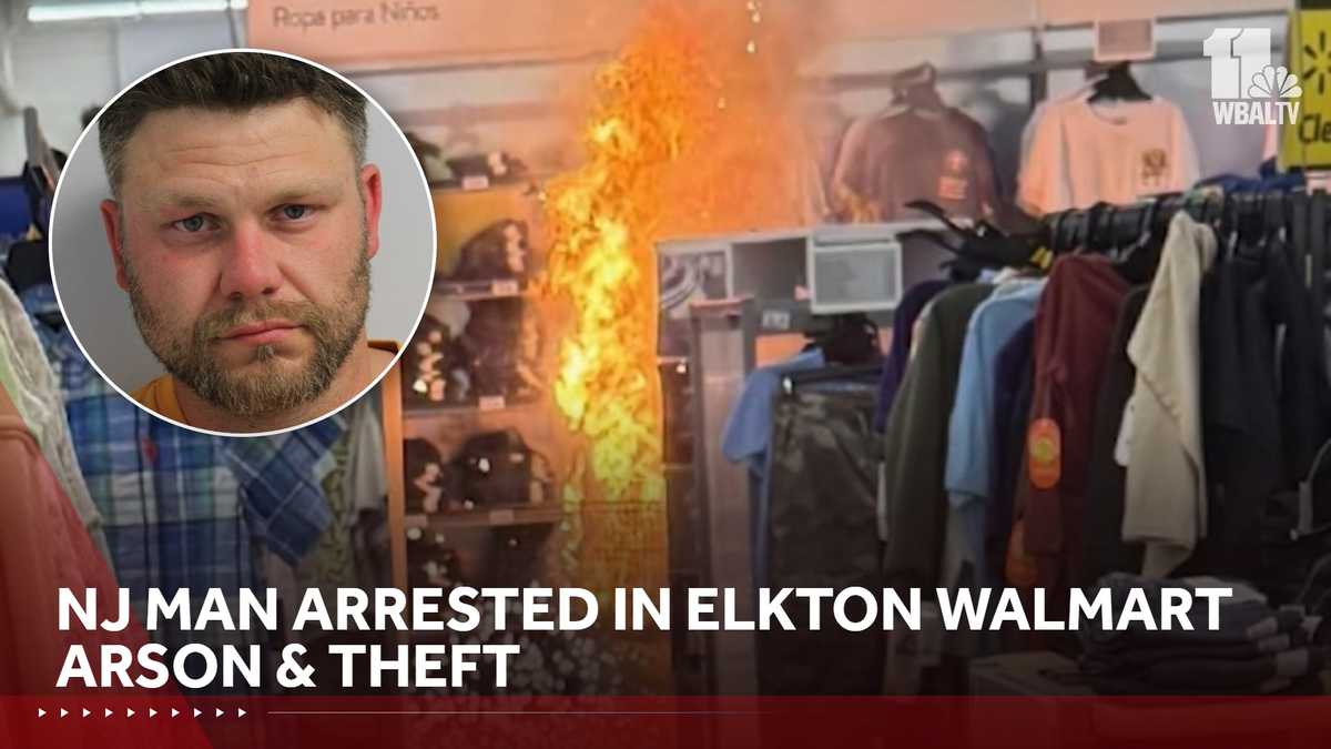 New Jersey man arrested in arson, theft at Elkton Walmart