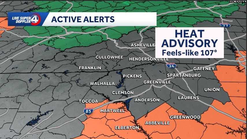 Isolated storms return with feels-like temperatures above 100