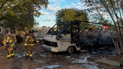 Flames engulf RV near Westside Albuquerque park