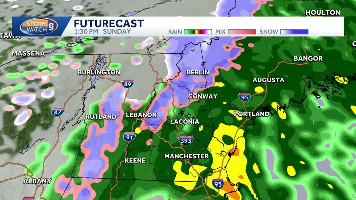 Temperatures to cool off this weekend; Rain, wet snow expected Sunday in New Hampshire