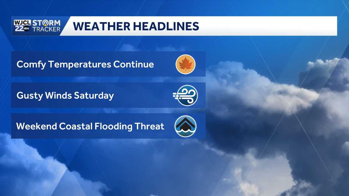 Gusty winds arrive to start the weekend across Southeast Georgia, Lowcountry